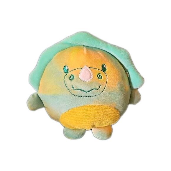 Animal Adventure Spring Squish Plush Dinosaur 6” Stuffed Animal Green/ Yellow - Picture 1 of 8